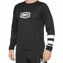 100 Percent Maglia 100% R-Core Manica Lunga Nero Bianco