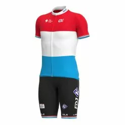 ALE Completo Alé Groupama-FDJ 2021 Luxembourg Champion Rosso Bianco Blu