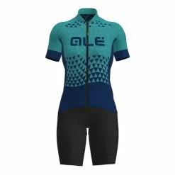 ALE Completo Alé Flags Limited Edition Solid Traguardo Blu Turchese Donna
