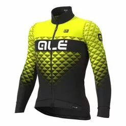ALE Maglia Alé Hexa DWR Manica Lunga Nero Giallo Fluo