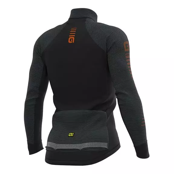 ALE Maglia Alé Thermo Road Manica Lunga Grigio Scuro Arancione 2 ALE Maglia Alé Thermo Road Manica Lunga Grigio Scuro Arancione - immagine 2