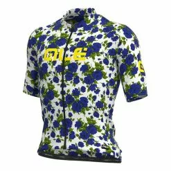 ALE Maglia Alé Roses Manica Corta Blu Bianco