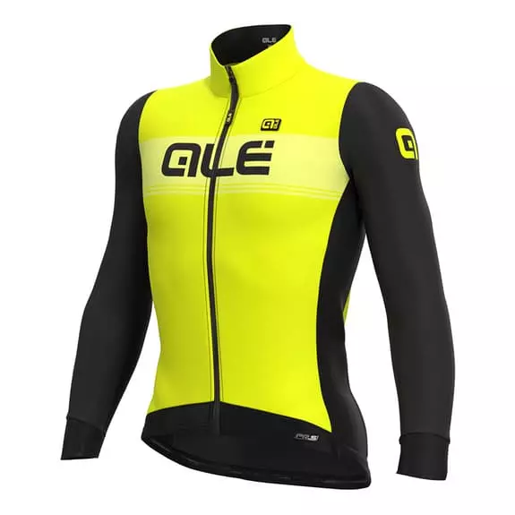 ALE Maglia Alé Logo Manica Lunga Giallo Fluo Nero 1 ALE Maglia Alé Logo Manica Lunga Giallo Fluo Nero