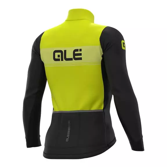 ALE Maglia Alé Logo Manica Lunga Giallo Fluo Nero 2 ALE Maglia Alé Logo Manica Lunga Giallo Fluo Nero - immagine 2