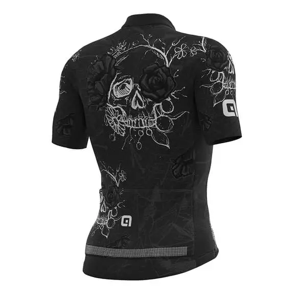 ALE Maglia Alé PRR Skull Manica Corta Nero Bianco 2 ALE Maglia Alé PRR Skull Manica Corta Nero Bianco - immagine 2