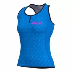 ALE Maglia Alé Solid Helios Blu Donna