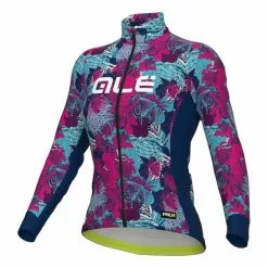 ALE Maglia Alé PRR Amazzonia Manica Lunga Magenta Blu Donna