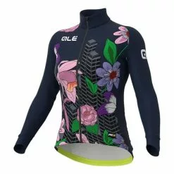 ALE Maglia Alé PRR City Manica Lunga Blu Marino Multicolor Donna