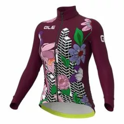 ALE Maglia Alé PRR City Manica Lunga Lilla Multicolor Donna
