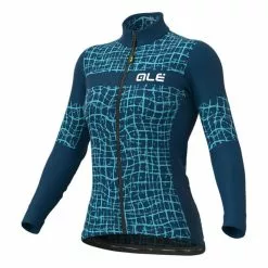 ALE Maglia Alé Solid Wall Manica Lunga Blu Turchese Donna