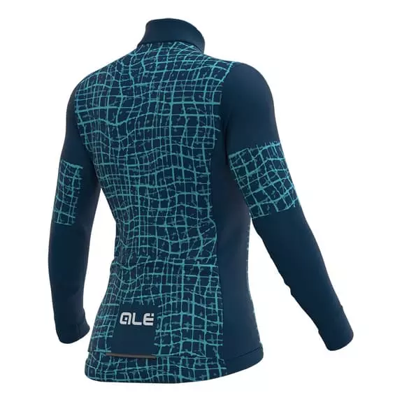 ALE Maglia Alé Solid Wall Manica Lunga Blu Turchese Donna 2 ALE Maglia Alé Solid Wall Manica Lunga Blu Turchese Donna - immagine 2
