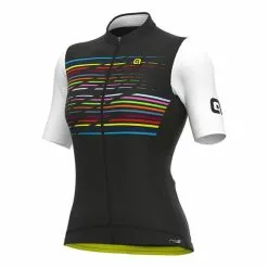 ALE Maglia Alé PRS Logo Manica Corta Nero Bianco Multicolor Donna