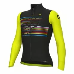 ALE Maglia Alé PRR Logo Manica Lunga Nero Giallo Multicolor