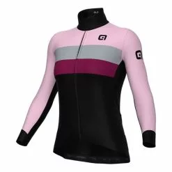 ALE Maglia Alé Off-Road Gravel Chaos Manica Lunga Rosa Chiaro Nero Grigio Donna