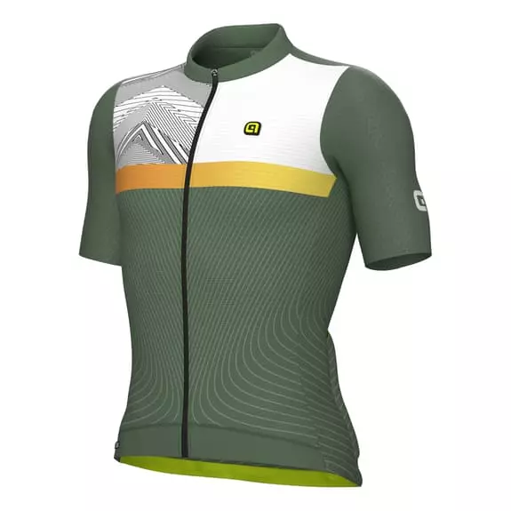 ALE Maglia Alé PRS Zig Zag Manica Corta Verde Bianco Arancio 1 ALE Maglia Alé PRS Zig Zag Manica Corta Verde Bianco Arancio