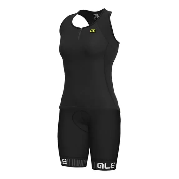 ALE Completo Alé Color Block Traguardo Senza Maniche Nero Donna 1 ALE Completo Alé Color Block Traguardo Senza Maniche Nero Donna