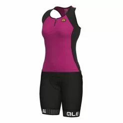ALE Completo Alé Color Block Traguardo Senza Maniche Lilla Nero Donna