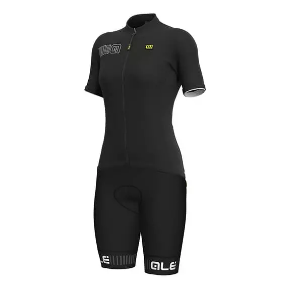 ALE Completo Alé Color Block Traguardo Senza Bretelle Nero Donna 1 ALE Completo Alé Color Block Traguardo Senza Bretelle Nero Donna