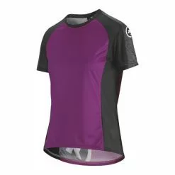 Maglia Assos Trail Womens Manica Corta Lilla Nero Donna -Negozio online Maglie ciclismo Italia ass 52.20.206.78