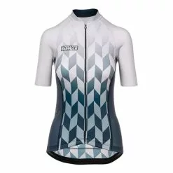 Maglia Bioracer Vesper Manica Corta Bianco Blu Marino Donna