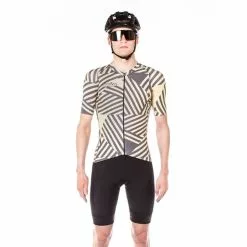 Maglia Bioracer Spitfire Don Dazzle Manica Corta Giallo Grigio -Negozio online Maglie ciclismo Italia bio co br11526ddgv s22 004
