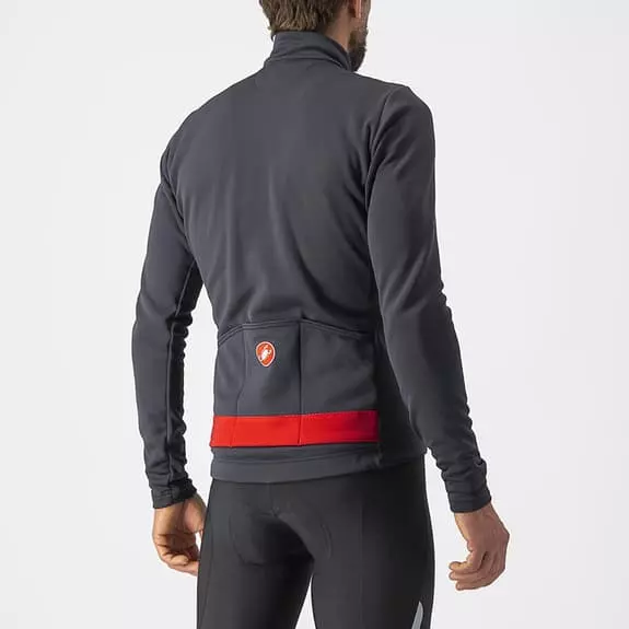 Maglia Castelli Puro 3 Manica Lunga Grigio Scuro Rosso Riflettente 2 Maglia Castelli Puro 3 Manica Lunga Grigio Scuro Rosso Riflettente - immagine 2