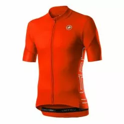 Maglia Castelli Entrata V Manica Corta Rosso Aranciato