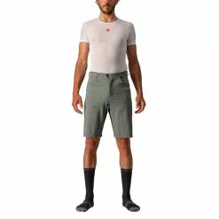 Pantaloni Corti Castelli Unlimited Senza Fondello Grigio-bruno