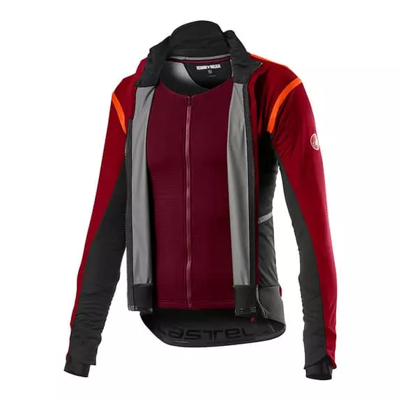 Completo Castelli Alpha RoS 2 Rosso Corsa GORE-TEX INFINIUM™ Nano Flex Pro 2 Granata Nero 4 Completo Castelli Alpha RoS 2 Rosso Corsa GORE-TEX INFINIUM™ Nano Flex Pro 2 Granata Nero - immagine 4