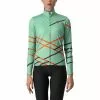 Maglia Castelli Diagonal Manica Lunga Verde Smeraldo Rosa Blu Donna