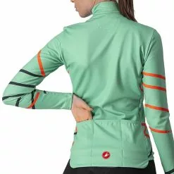 Maglia Castelli Diagonal Manica Lunga Verde Smeraldo Rosa Blu Donna -Negozio online Maglie ciclismo Italia ca 4520560 966 003