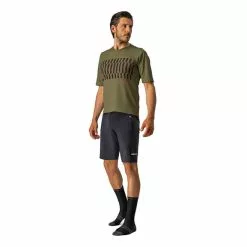 Maglia Castelli Trail Tech Manica Corta Verde Oliva Grigio Scuro Arancione -Negozio online Maglie ciclismo Italia ca 4522008 353 006