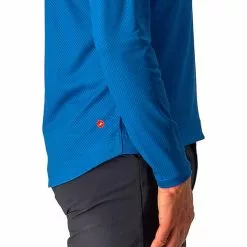 Maglia Castelli Trail Tech Manica Lunga Blu Argento Blu Marino -Negozio online Maglie ciclismo Italia ca 4522009 417 005
