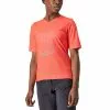 Maglia Castelli Trail Tech Manica Corta Rosso Corallo Donna