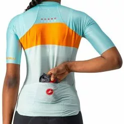 Maglia Castelli Aero Pro Rosso Corsa Manica Corta Blu Celeste Arancione Donna -Negozio online Maglie ciclismo Italia ca 4522057 498 003