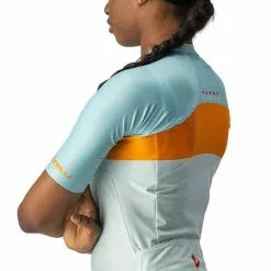 Maglia Castelli Aero Pro Rosso Corsa Manica Corta Blu Celeste Arancione Donna -Negozio online Maglie ciclismo Italia ca 4522057 498 006