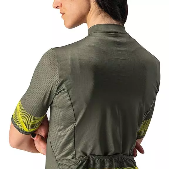 Maglia Castelli Fenice Manica Corta Verde Scuro Giallo Donna 6 Maglia Castelli Fenice Manica Corta Verde Scuro Giallo Donna - immagine 6