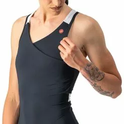 Maglia Castelli Solaris Spalline Nero Bianco Donna -Negozio online Maglie ciclismo Italia ca 4522062 085 005