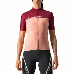 Maglia Castelli Velocissima Manica Corta Rosa Chiaro Viola Donna