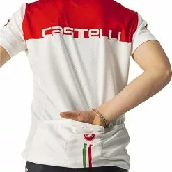 Maglia Castelli Neo Prologo Manica Corta Bianco Rosso Bambini -Negozio online Maglie ciclismo Italia ca 4522072 065 003