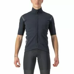 Maglia Castelli Gabba RoS 2 Rosso Corsa GORE-TEX INFINIUM™ Manica Corta Nero Chiaro Riflettente