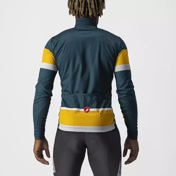 Maglia Castelli Passista Manica Lunga Turchese Oro 2 Maglia Castelli Passista Manica Lunga Turchese Oro - immagine 2