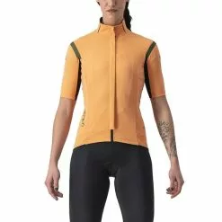 Maglia Castelli Gabba RoS 2 Rosso Corsa GORE-TEX INFINIUM™ Manica Corta Arancione Verde Scuro Donna