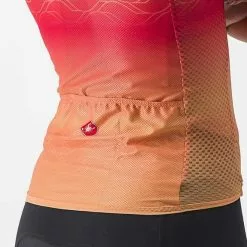 Maglia Castelli Climber's 2.0 Rosso Corsa Manica Corta Rosso Arancio Donna -Negozio online Maglie ciclismo Italia ca 4523037 081 003
