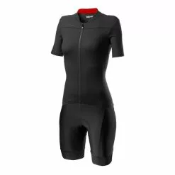 Completo Castelli Anima 3 Prima Nero Grigio Rosso Donna