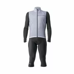 Completo Castelli Squadra Stretch Entrata Thermal Argento Grigio Nero