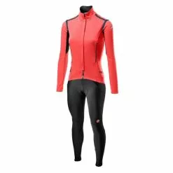 Completo Castelli Perfetto RoS GORE-TEX INFINIUM™ Rosso Corsa Sorpasso RoS Rosa Nero Donna