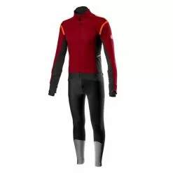 Completo Castelli Alpha RoS 2 Rosso Corsa GORE-TEX INFINIUM™ Nano Flex Pro 2 Granata Nero