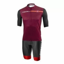 Completo Castelli Squadra Competizione Limited Edition Granata Nero Rosso