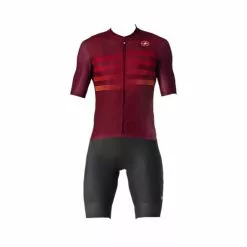 Completo Castelli Endurance Pro Rosso Scuro Arancione Rosso Nero